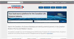 Desktop Screenshot of canadianlifesciences.com